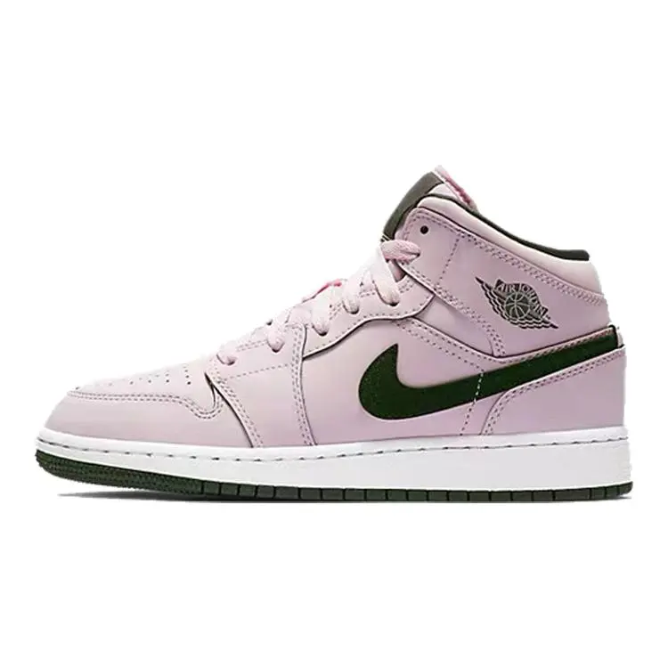 Men's Jordan 1 Mid Pink Foam GS Sneaker - Casual Footwear, Training Shoe, Walking Shoes (Style Code: 555112-601)