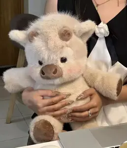 Highland Cow Plush – Soft Stuffed Sleep Companion, Cuddle Pillow Doll, Cozy Gift for All Ages.