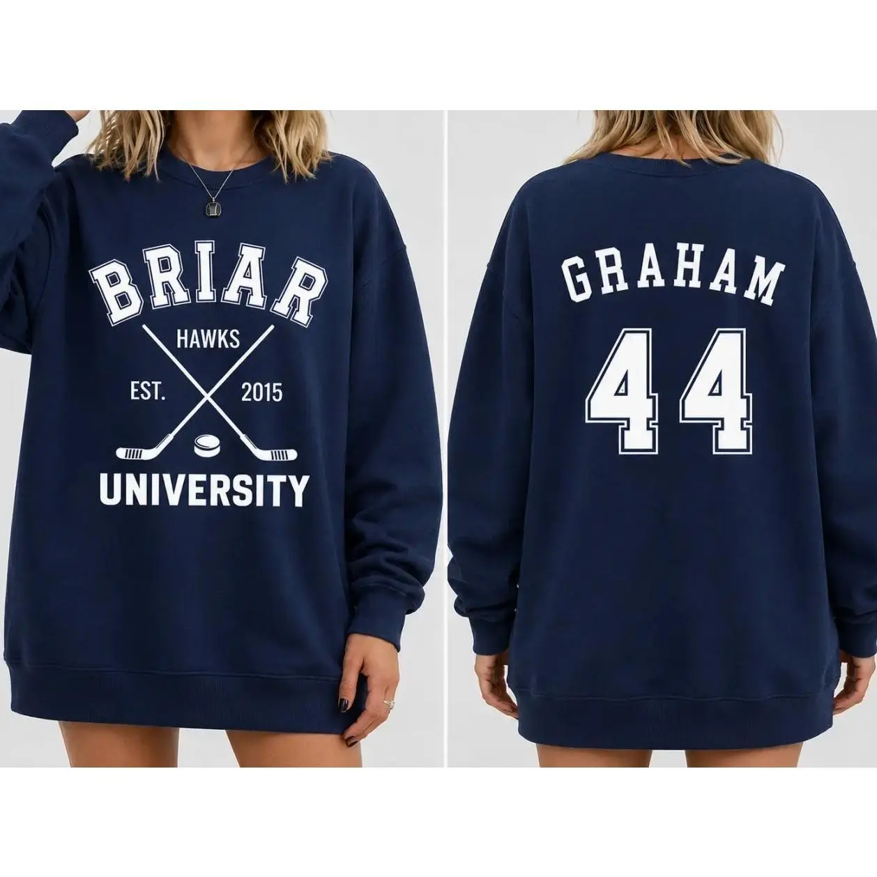 BRIAR Hawks University HOCKEY Sweatshirt - Off Campus Hockey Sweater - Unisex Heavy Cotton Tee - Booktok gift - Hockey Romance