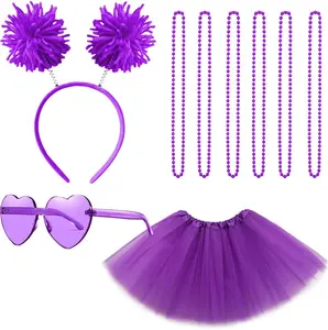 Women Costume Accessories Set for Spirit Day and Week - Tutu and Pom Pom AccessoryGift.