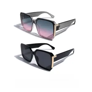 Fashion Oversized Square Sunglasses with UV400, Gradient Lenses, Unisex Everyday Eyewear