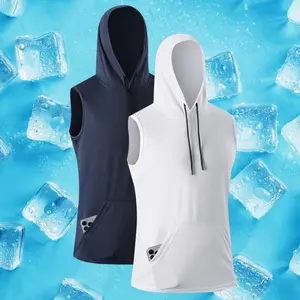 2pcs Men'S Breathable Athletic Tank Top - Quick-Dry, Moisture-Wicking, One-Shoulder Basketball Hoodie for Gym, Training & Casual Wear, Gym Apparel | Sporty Design
