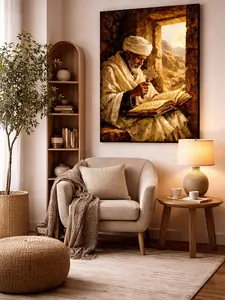 Ethiopian Orthodox Priest Wall Art Canvas | Christian Prayer Artwork | Spiritual Religious Decor