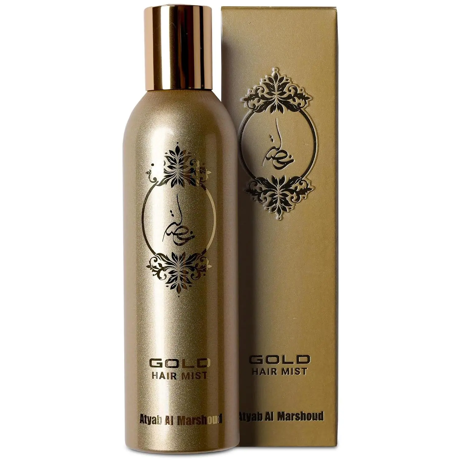 ATYAB AL MARSHOUD Khisla Gold Hair Mist Perfume 125ml - Lightweight and Long-Lasting Hair Perfume for Women with Oud, Jasmine & Vanilla, Luxurious Fragrance Spray