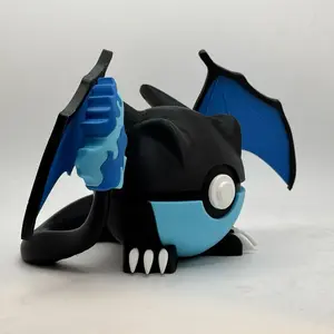 Decorative Shining Charizard Themed Pokeball for Fans of Pokemon