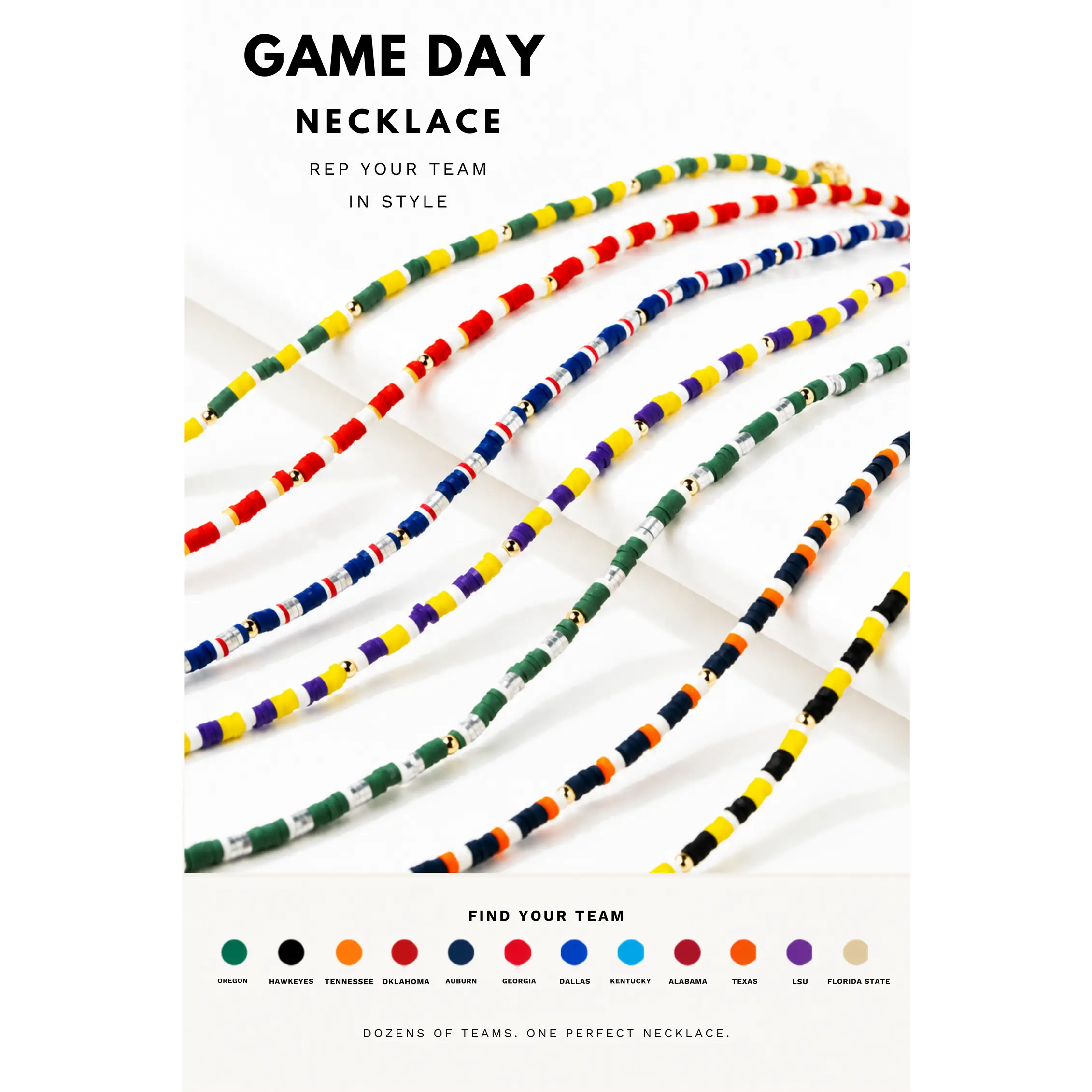 Gameday Necklace - Multiple Colors!