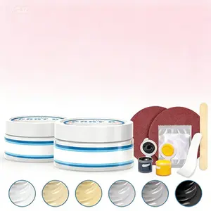 Quick Repair Kit for Bathtubs and Sinks, 3.7oz Acrylic Fiberglass Porcelain Fix, Permanently Mends Cracks Chips Holes, Color Match Almond Biscuit Bone, Easy Application for Showers Toilets