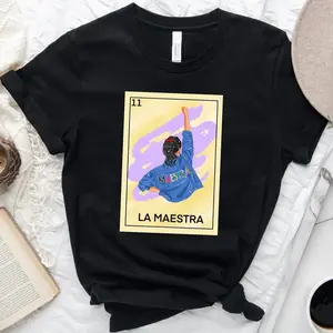 La Maestra Lotería T-shirt, Spanish Teacher Bilingual Educator Back To School 1St Day Of School Tshirt, Teacher Life Shirt For Teacher