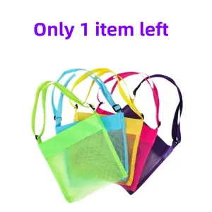 Beach Toy Bag for Shell Collection, Adjustable Shoulder Strap Multifunctional Storage Bag, Summer Travel Beach Pool Party Accessory for Boys and Girls