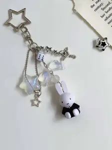 Cute Rabbit Design Keychain, Fashionable Keychain for Women & Men, Trendy All-match Keychain for Birthday Gift