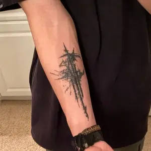 1pcs Thorn Striped Herbal Juice Tattoo Sticker Dark Gothic Fake Tattoo Men's and Women's Arm Temporary Tattoo Waterproof Durable Party Gift Y2K