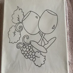Wine is my friend Diy paint canvas