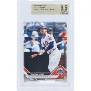 Francisco Lindor New York Mets 2025 Topps Now 2025 MLB All-Star Game Selection NL #ASG-FL BGS Authenticated 9.5 Card