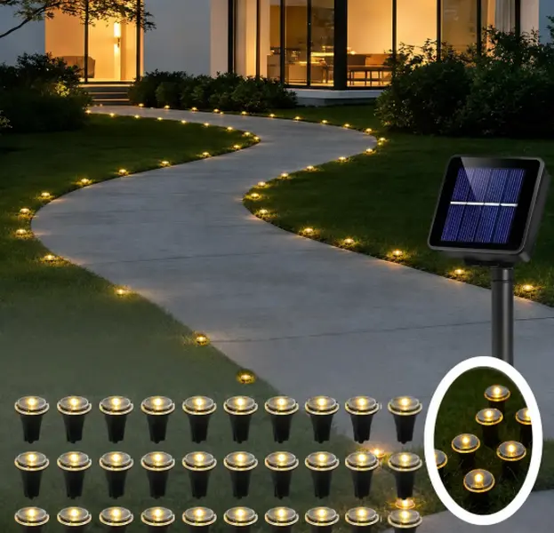 Warm Tone 30-Light Floor Plug Bubble Lamp