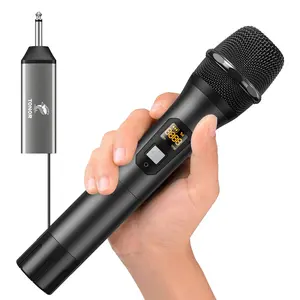 TONOR UHF Wireless Handheld Microphone System with Rechargeable Receiver, for Karaoke, Singing, Party, Wedding, DJ, Speech Portable Usb