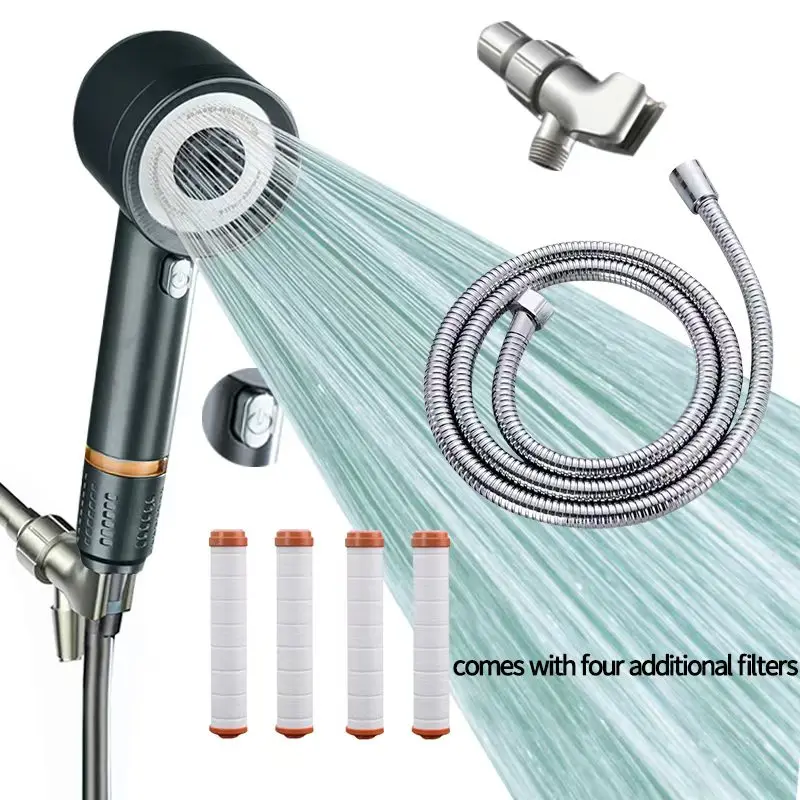 The shower, which is essential for bathing at home, comes with three water modes and a pure cotton filter core, making it suitable for households with low water pressure.