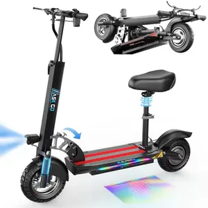 Q2 1200W Peak Off Road Electric Scooter for Adults,3 speed&27MPH &35Mile Escooter,48V 15AH Electric Scooter With Detachable/Foldable seat,10''Tire All Terrain,330LBS Capacity