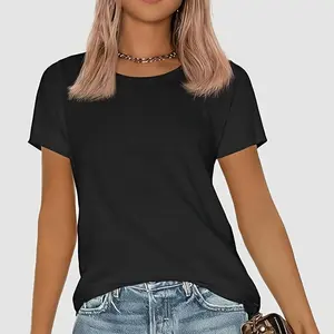 Womens Short  Sleeve Basic Shirts Summer Clothes Crewneck Tees Loose Fit Fashion Tops Casual