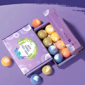 Bath Bombs for Women, 12 Pcs Handmade Bubble Bathbombs Gift Set, Shea & Coco Butter Dry Skin Moisturize, SPA Relaxing Gifts for Women & Men, Her, Girls, Wife, Birthday (Package May Vary)