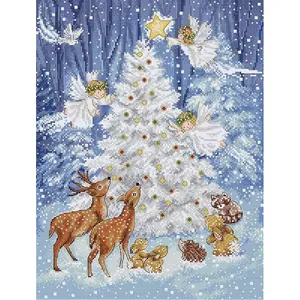 Wizardi Counted Cross Stitch KitAngel in Wood L9921 Letistitch