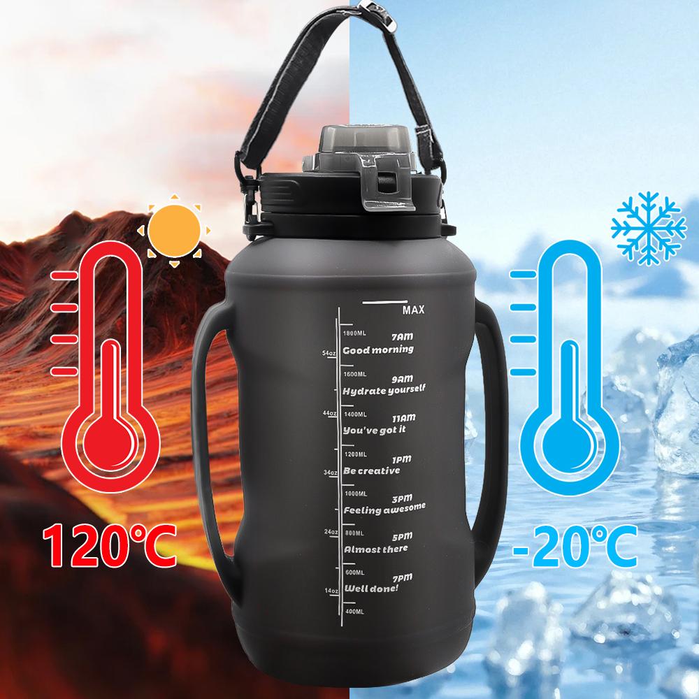 64oz Collapsible Water Bottle with Time Marker, BPA Free Silicone Foldable Water Jug with Handle & Straw, Leakproof Large Capacity Portable Water Bottle for Gym, Hiking, Travel, Sports 64oz Collapsible Water Bottle with Time Marker, BPA Free Silicone Foldable Water Jug with Handle & Straw, Leakproof Large Capacity Portable Water Bottle for Gym, Hiking, Travel, Sports