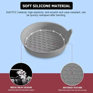 2pcs Car Cup Holder Coaster Silicone Cup Holder With Bling Crystal Rhinestone Insert Non-Slip Cup Holders Silent Cup Pad