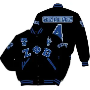 Zeta Phi Beta Custom Varsity Bomber Offering Personalized Chapter Designs, Exclusive Sorority Streetwear Layer That Celebrates Member Pride