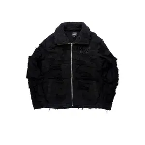Faro Black/Black Denim Sherpa Puffer Jacket