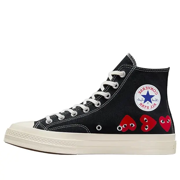Converse x COMME des GARCONS PLAY Chuck 70 Hi 'Black Red' A08147C Converse x COMME des GARCONS PLAY Chuck 70 Hi 'Black Red' A08147C