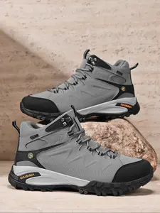 Men's Fashion Hiking Shoes, High-Top Outdoor Casual Boots, Non-Slip Breathable Winter New Style, Suitable for Daily Wear, Trekking Camping Shoes