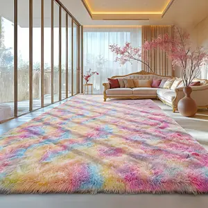 BOOPBEEP Modern Fluffy Shaggy Area Rug, Super Soft And Cozy Rug Non-Slip Plush Carpet, Floor Mat For Home Decor, Rug For Living Room, Bed Room, Dorm, Room Decor, Back To School Supplies, Accent Rugs And Floor Covering, Fuze Rug, Ideal Gift for Family