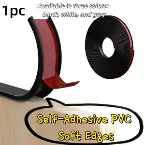 Self-Adhesive PVC Edges Banding Material, Flexible PVC Edges and Corner Protector for Scratches, U-Shaped Wooden Cabinet Edges Banding Strips, Suitable for Shelves, Furniture