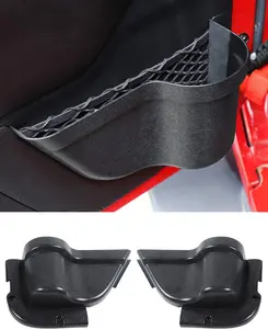 Front Door Storage Pockets, Door Side Insert Organizer Box for 2011-2018 Jeep Wrangler JK JKU 2/4 Door, Interior Storage Expansion Accessories, Black, 2 PCs