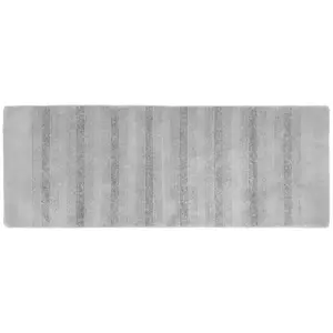 22"x60" Nylon Washable Bathroom Rug Runner Gray - Garland Rug