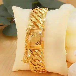 [Luxurious Bracelet] 24K Gold Plated Twisted Rope Bracelet | Luxurious for Men and Women - Golden Plated Copper, Perfect for Holiday Parties and Gifts