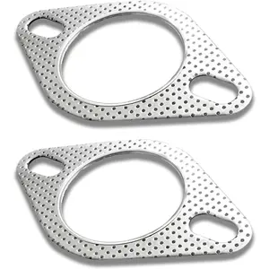 2 Pcs 2.5In Reinforced High Temperature Car Exhaust Gasket Exhaust Flange Catalytic Converter Gasket Car Accessories
