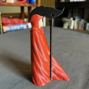 Scythe Bookshelf Decor - Reaper Book Figure - 3D Printed Bookish Decor