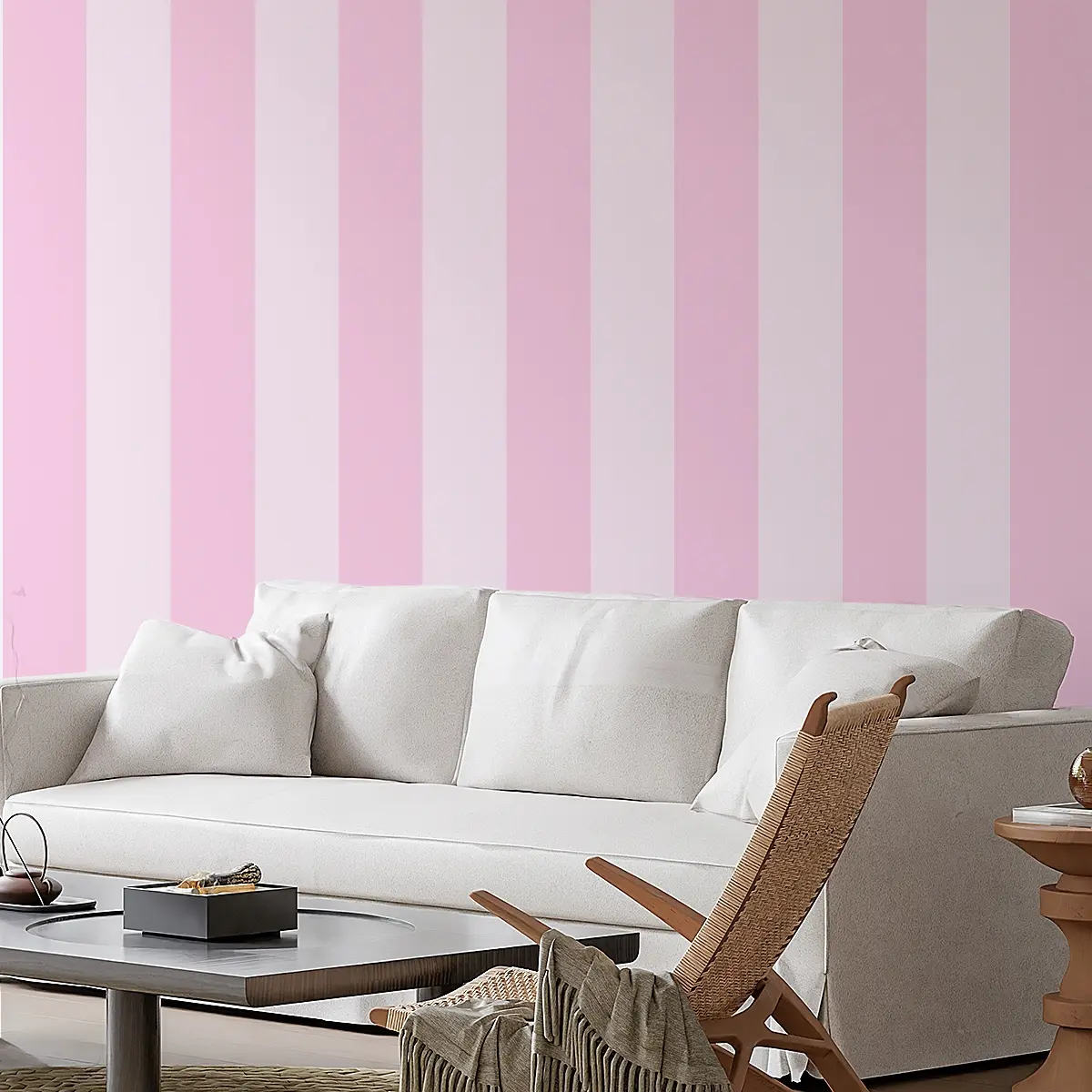 Fresh Simple Style Vertical Striped Wallpaper, PVC Self-Adhesive Peel & Stick Home Decor, Suitable for Sofa Background Wall Bedroom, Living Room, Decorative Wallpaper, Peel And Stick Wallpaper Designs