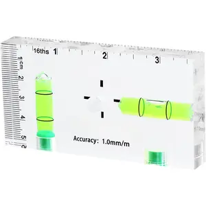 Small Level, 3-3/4 Inch Mini Level Tool,  Level with 2 Different Bubbles 90?/180?, Shatterproof Cross Check Bubble Level, Pocket Level for Picture Hanging Tool