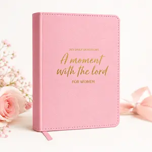 365 Days Women's Devotion Book, One MinuteWith God Portable Daily Scripture ReflectionJournal, Soft Gold Foil Cover Religious Self CareGift for Christian Ladies