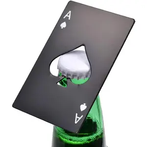 Portable Stainless Steel Beer Bottle Opener, Poker Card Bottle Opener Tool, Multi-Purpose Kitchen Accessory, Compact Pocket Design for Easy Carry, Durable