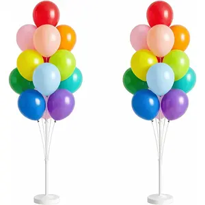 Balloon Column Stand Kit,of Balloon Pillar with 10inch Bright Color baloon Reusable for Grirls,Birthday, Wedding,Baby Shower (13-Colorful)