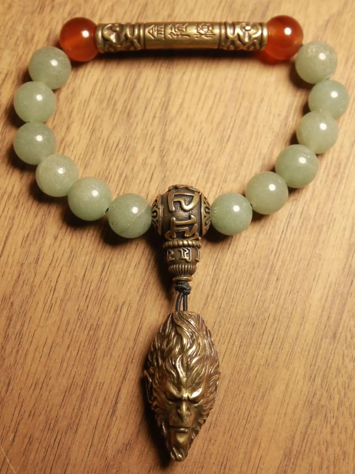Vintage Monkey Design Charm Bracelet, Fashionable Beaded Bracelet for Men & Women, Trendy All-match & Exquisite Jewelry for Birthday Gift