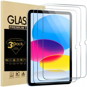JESS Screen Protector for HD Clear Tempered Glass Screen Protector, Tablet Accessories Compatible with iPad 10th Gen, iPad Air 4/5/6, and All iPad Pro Models, Case Friendly, Anti-Scratch, Touch Sensitive