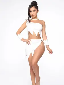 Bedrock Babe 5 Piece Costume Set - White