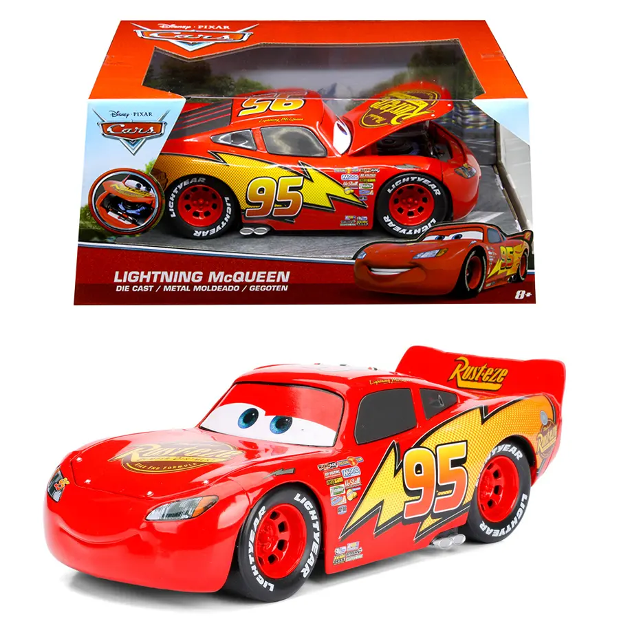 1:24 Scale Jada Toys Lightning McQueen #95 Red "Cars" Movie "Hollywood Rides" Series Diecast Model Car