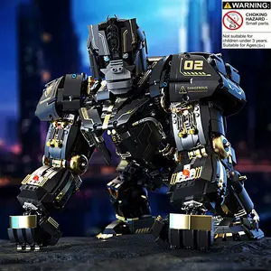 Mechanical Gorilla Mixed Color New Collection High Challenge Assembly Building Block Toy Model Living Room Decoration Set Art Ornament Birthday Gift