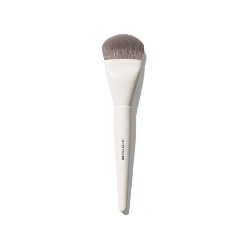 Morphe M243 Slanted Cream & Liquid Contour Brush for Precision Contouring - Very Dense Tip for Stamping & Sweeping - Best for Cheek Hollows & Jawline