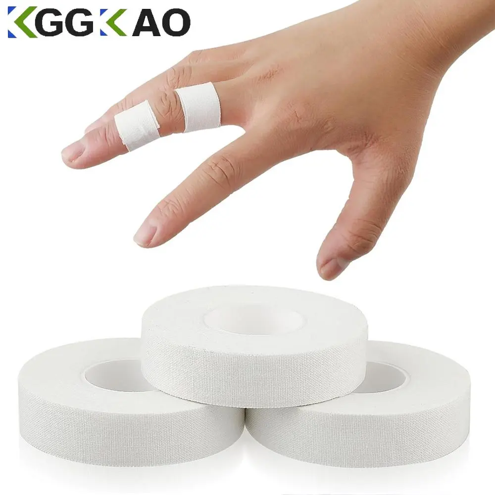 1/2 Rolls White Athletic Finger Tape - Foot Tape - No Sticky Residue & Easy To Tear - for Rock Climbing, Jiu-Jitsu, Grappling