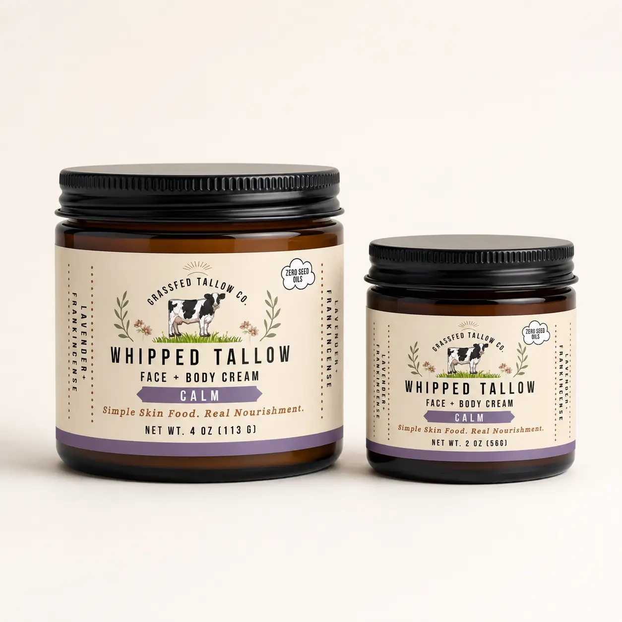 Lavender + Frankincense Whipped Tallow Balm (Calm) Lavender + Frankincense Whipped Tallow Balm (Calm)